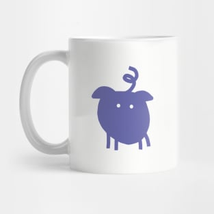 Mysterious Periwinkle Blue Chonk Pig Mug